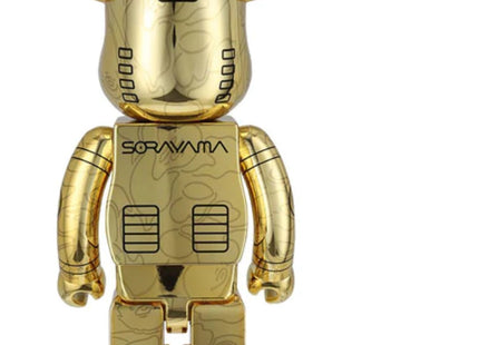 Baby Milo X Hajime Sorayama Gold 1000% Be@rbrick x Bape- A Bathing Ape