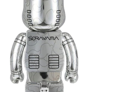Baby Milo X Hajime Sorayama Silver 1000% Be@rbrick x Bape- A Bathing Ape