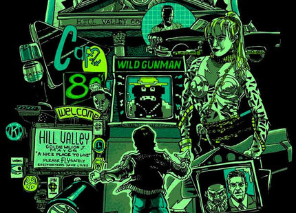 Back to the Future Glow Silkscreen Print by Tim Doyle