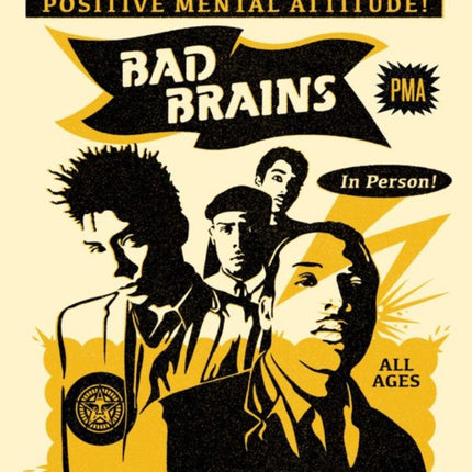 Bad Brains Punk Showcase Rock For Light Silkscreen Print by Shepard Fairey- OBEY