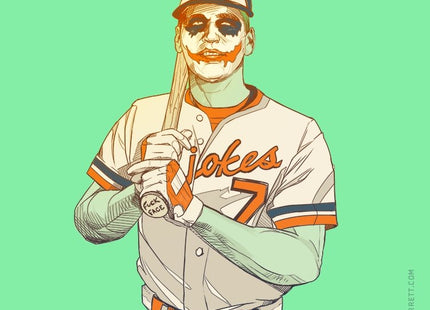 Baseball Jerks Billy Ripken Giclee Print by Oliver Barrett
