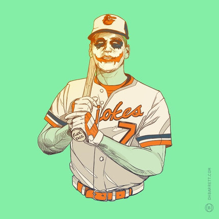 Baseball Jerks Billy Ripken Giclee Print by Oliver Barrett