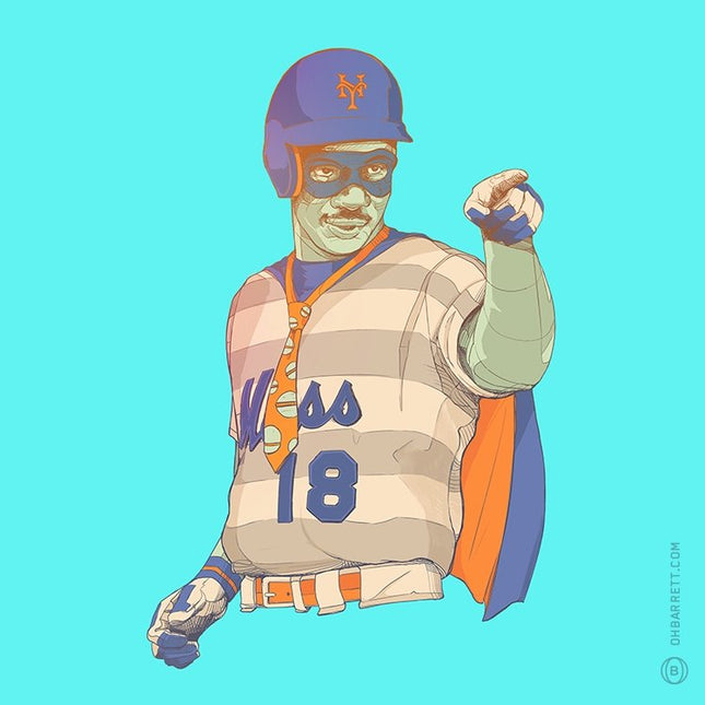 Baseball Jerks Darryl Strawberry Giclee Print by Oliver Barrett