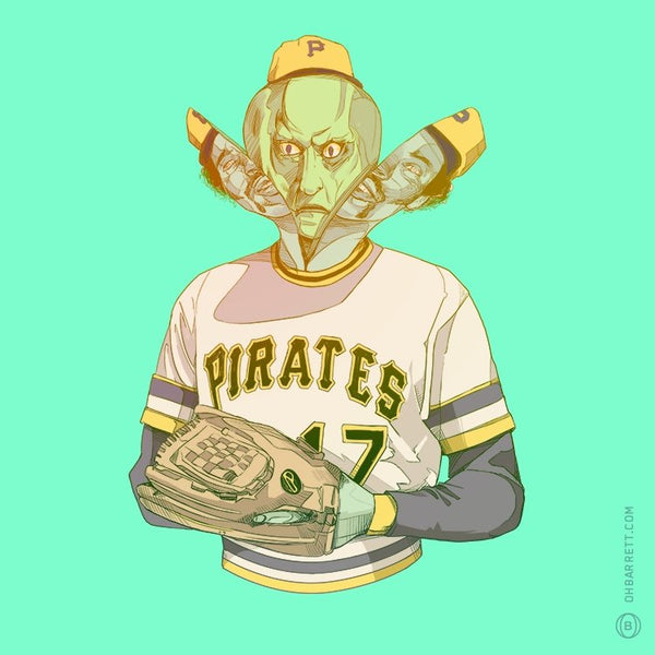 Béisbol Jerks Dock Ellis Giclee Print por Oliver Barrett