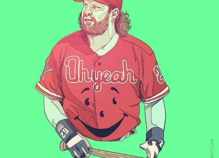 Baseball Jerks John Kruk Giclee Print by Oliver Barrett