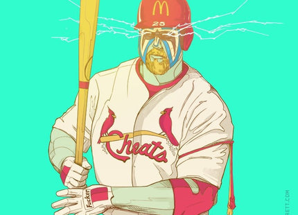 Baseball Jerks Mark McGwire Giclee Print by Oliver Barrett