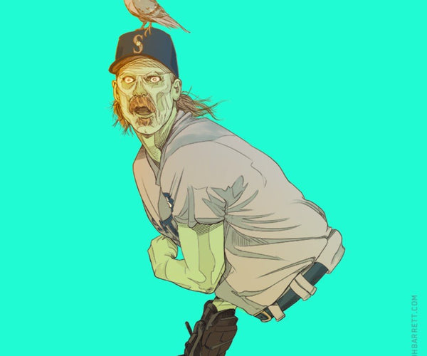 Baseball Jerks Mark McGwire Giclee Print by Oliver Barrett