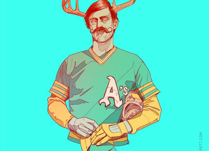 Baseball Jerks Rollie Fingers Giclee Print by Oliver Barrett