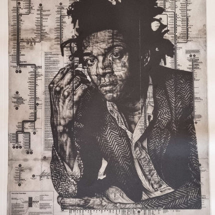 Basquiat Etching Print by Mark Powell