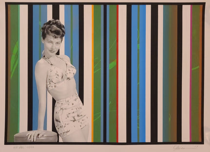 Beach Club Embellished 22 HPM Silkscreen Print by Tim Oliveira