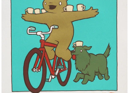Bike Delivery! Metropolis Coffee 2014 Silkscreen Print by John Vogl