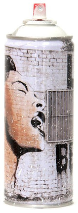 Billie is Beautiful White Spray Paint Can Sculpture by Mr Brainwash- Thierry Guetta