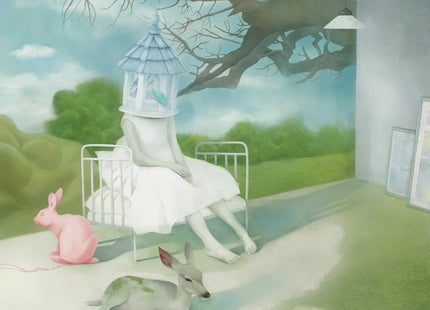 Birdcage Girl Giclee Print by Hsiao Ron Cheng