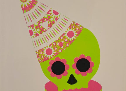 Birthday Clown Skull Silkscreen Print by MFG- Matt Goldman