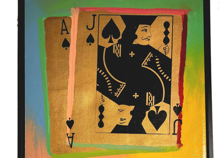 Blackjack HPM Mixed Media Print by Steve Kaufman SAK