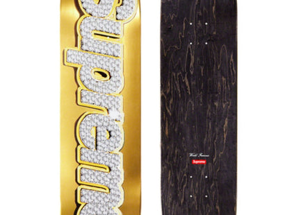 Bling Box Logo Gold Skateboard Art Deck by Supreme