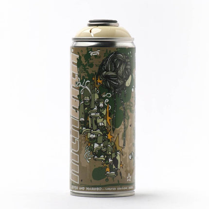 Bo130 & Microbo Beige No Box Spray Paint Can Artwork by Montana MTN