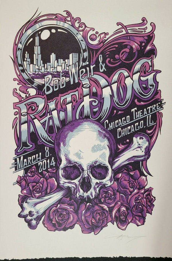 Bob Weir Ratdog Chicago 2014 Silkscreen Print by AJ Masthay