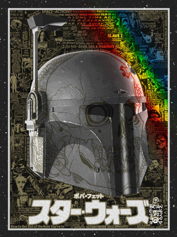 Sérigraphie Boba Fett Dot Foil par Brian Ewing
