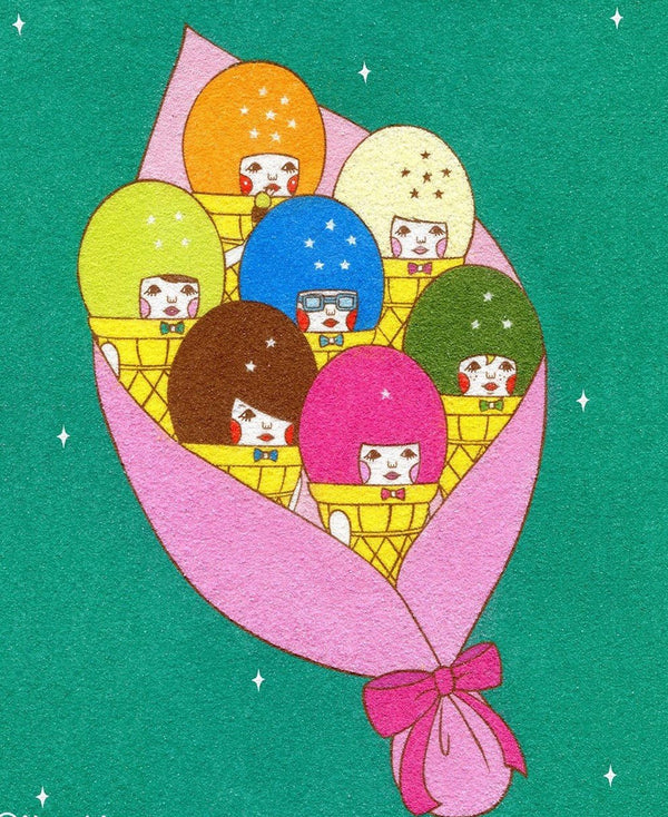 Bouquet Iceman Icecream Giclee Print par Naoshi