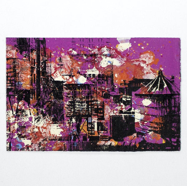 Brooklyn Water Towers HPM Acrylic Silkscreen Print by Bobby Hill