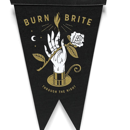 Burn Brite Silkscreen Pennant Tapestry by Dan Christofferson- Beeteeth