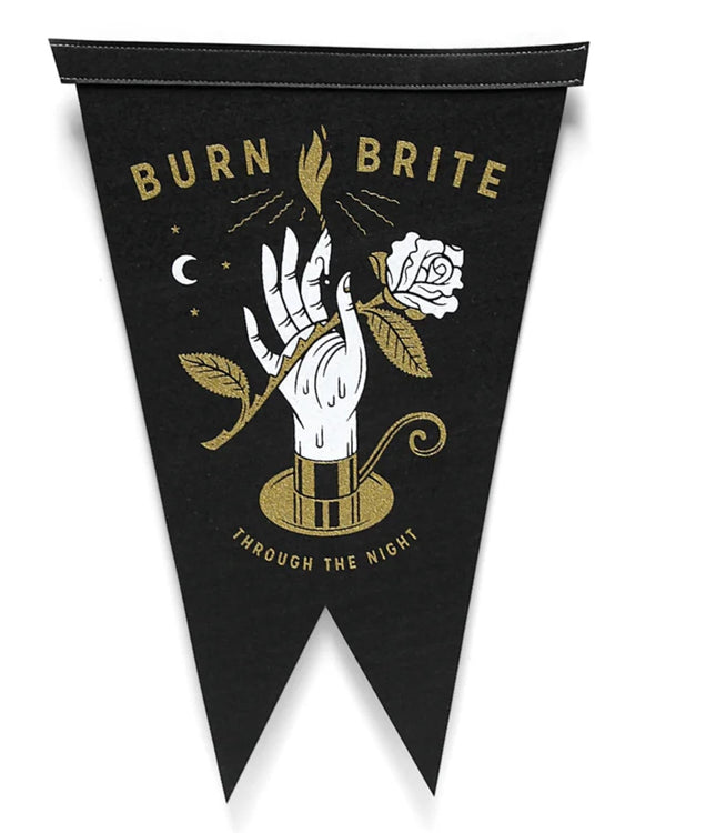 Burn Brite Silkscreen Pennant Tapestry by Dan Christofferson- Beeteeth