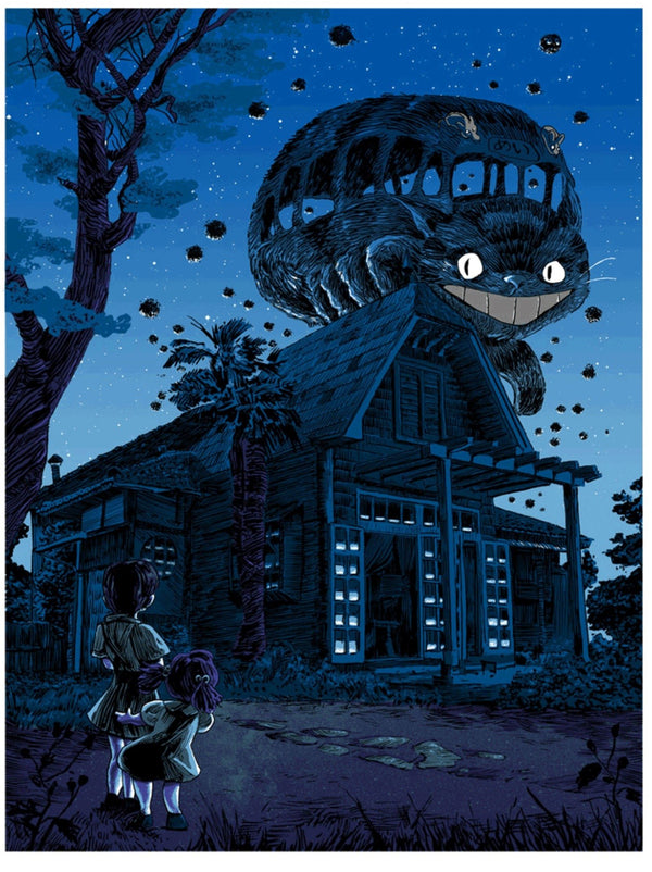 Catbus Glow Silkscreen Print by Tim Doyle