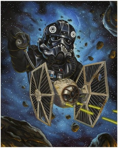 Persiguiendo la impresión de Giclee del halcón por Jonathan Bergeron