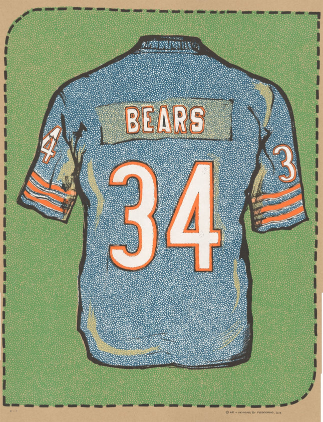 Chicago Bears AP Silkscreen Print by Fugscreens