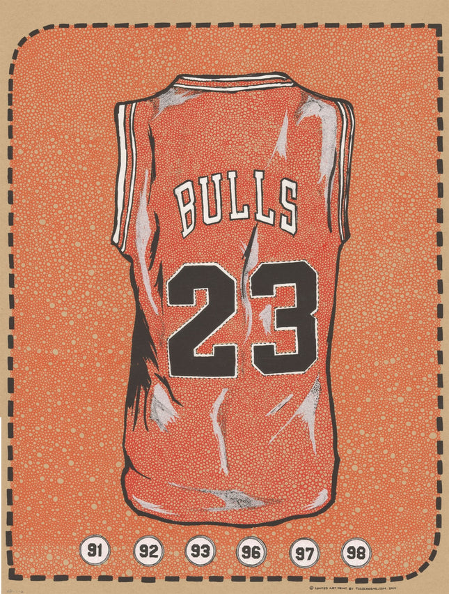 Chicago Bulls AP Silkscreen Print by Fugscreens