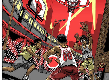 Chicago Bulls Opening Night 2019 AP Silkscreen Print by Tim Doyle