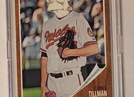 Chris Tillman Frankenstein Orioles Original Collage Baseball Card Art by Pat Riot