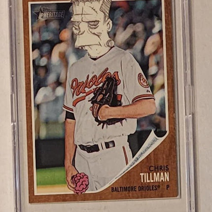 Chris Tillman Frankenstein Orioles Original Collage Baseball Card Art by Pat Riot