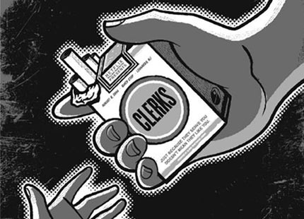 Clerks Silver Silkscreen Print by Todd Slater