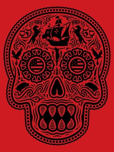 Coloniam Decductam Red Silkscreen Print by Ernesto Yerena Montejano- Hecho Con Ganas