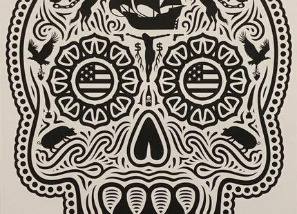 Coloniam Decductam White Silkscreen Print by Ernesto Yerena Montejano- Hecho Con Ganas