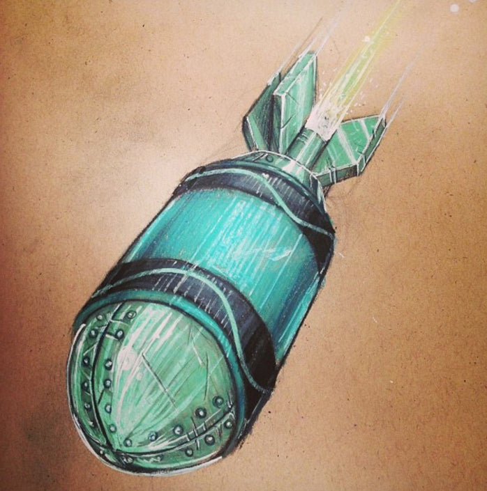 Color Bomb Original Colored Pencil Drawing by Brandon Sopinsky ...