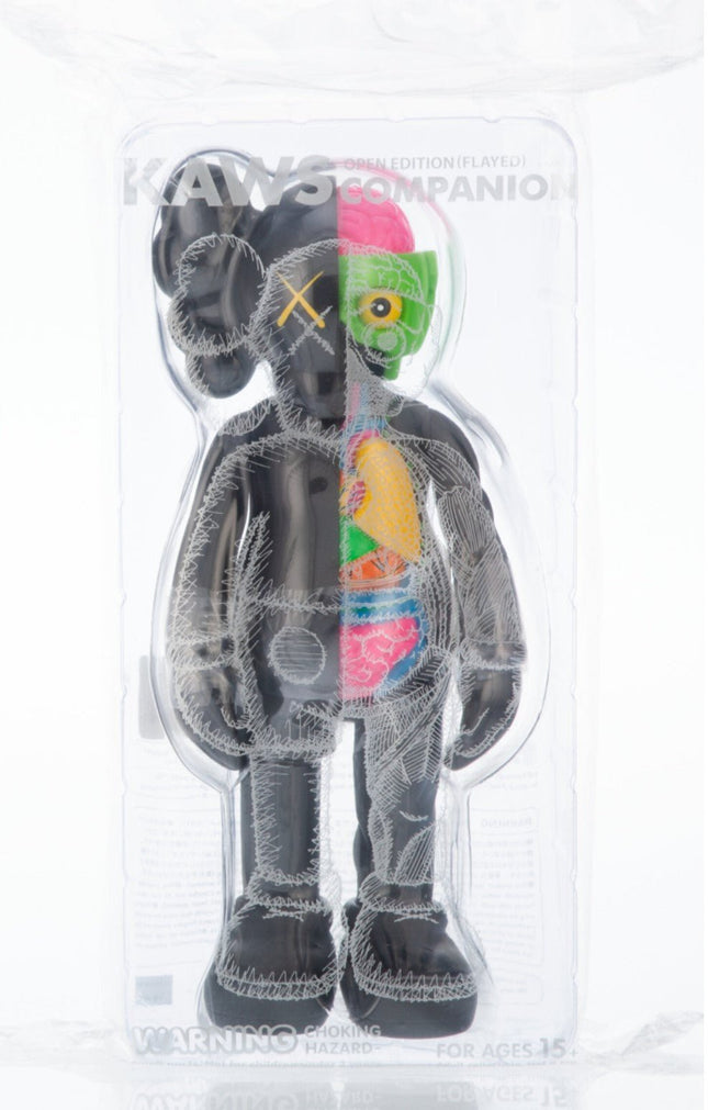 Companion Flayed- Black Fine Art Toy by Kaws- Brian Donnelly