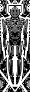 Cyberman Silkscreen Print by Ron Guyatt