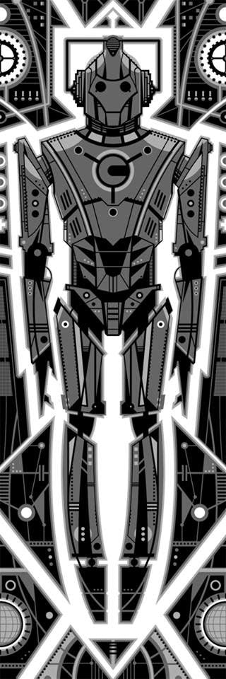 Serigrafía Cyberman de Ron Guyatt