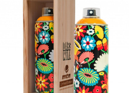 Dabsmyla Pastel Orange Spray Paint Can Artwork by Montana MTN Dabs Myla