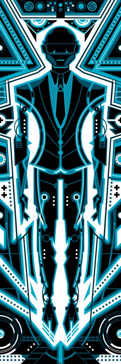 Daft Punk Tron 2 Silkscreen Print by Ron Guyatt
