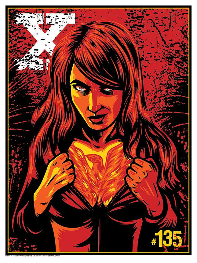 Dark Phoenix X-Women Silkscreen Print by Rockets Are Red