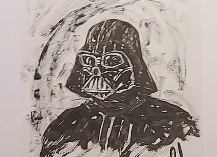 Darth Vader Sketch Original Drawing by Rich Pellegrino – Sprayed