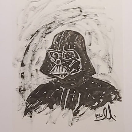 Darth Vader Sketch Original Drawing by Rich Pellegrino