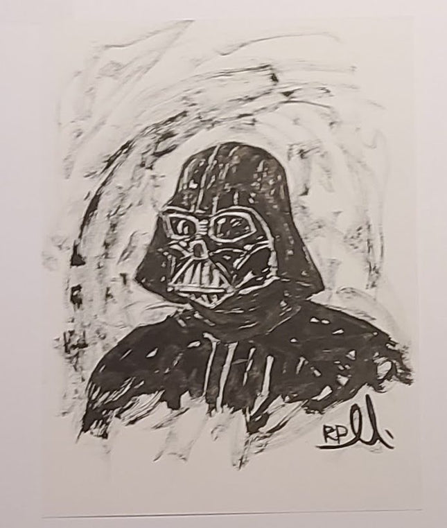 Darth Vader Sketch Original Drawing by Rich Pellegrino