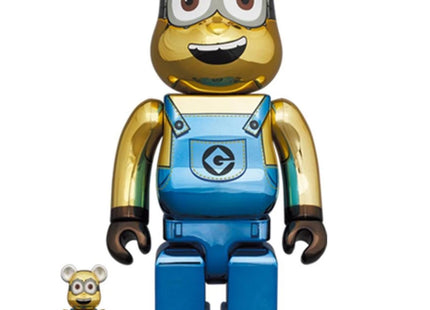 Dave Minion- Chrome 100% & 400% Be@rbrick