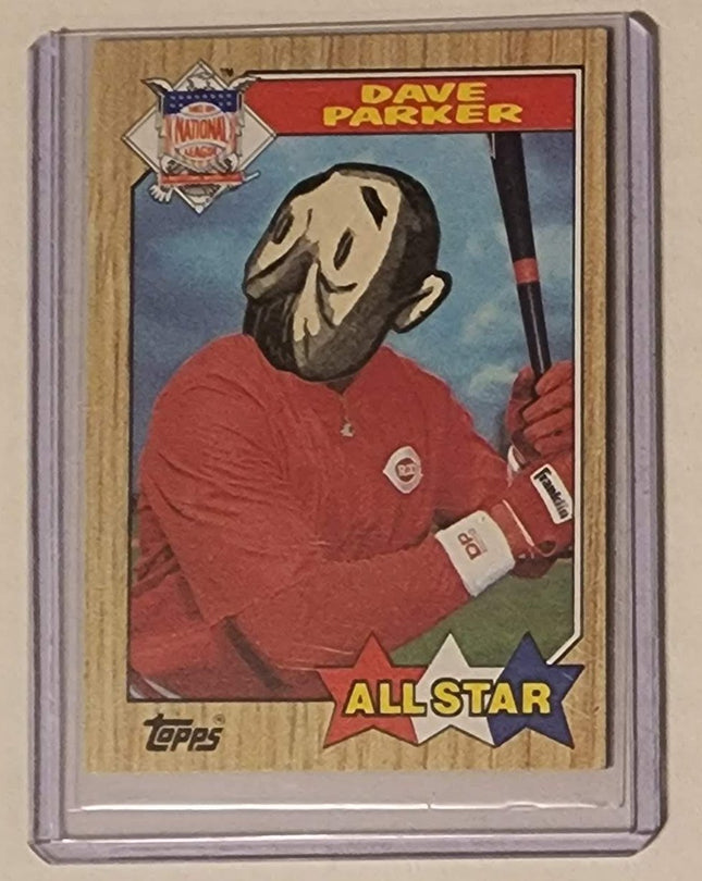 Dave Parker Old Man All Star Reds Original Collage Baseball Card Art by Pat Riot