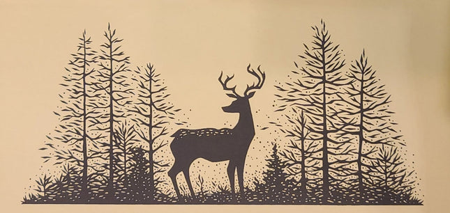 Deer Glade Silkscreen Print by Little Showcase